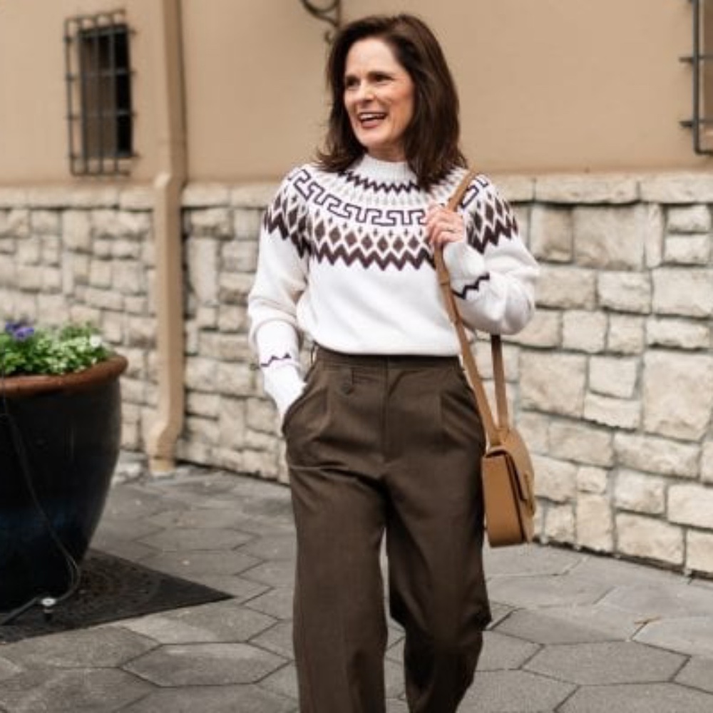 Petite Studio Collin Wool Fair Isle Sweater